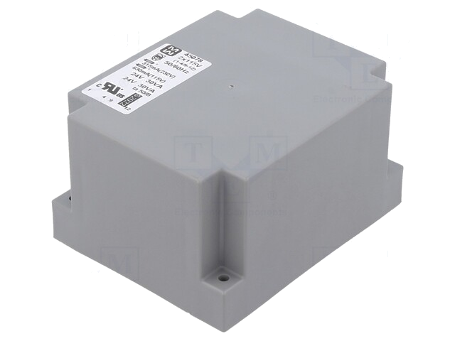 Transformator: ingegoten; 60VA; 115VAC,230VAC; 24V; 24V; 1,25A Transformator: ingegoten; 60VA; 115VAC,230VAC; 24V; 24V; 1,25A